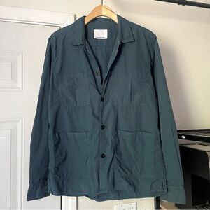 FORM & THREAD‎ navy blue cotton utility chore work shacket lightweight shirt